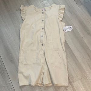 New girl short romper beige color size XL 14/16